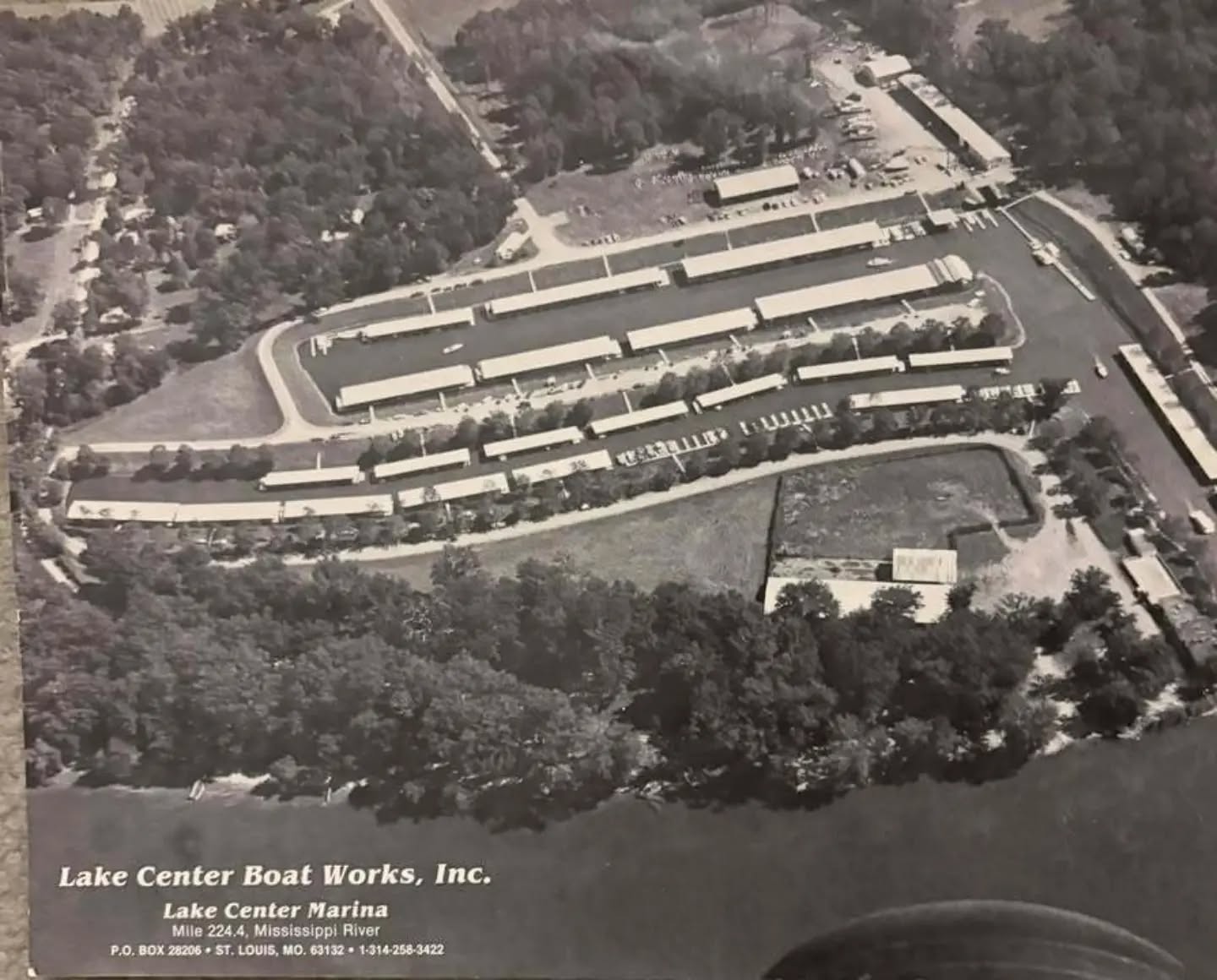 Lake Center Marina retro map